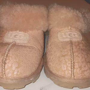 UGG Coquette Snow Leopard Pink Metallic Slippers